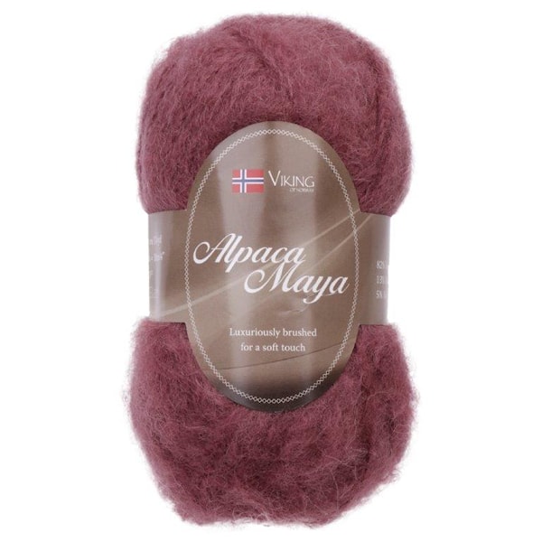 Viking of Norway Alpaca Maya 50 gr Rød brun 758