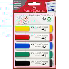 Textil marker 5 Basfärger Faber-Castell