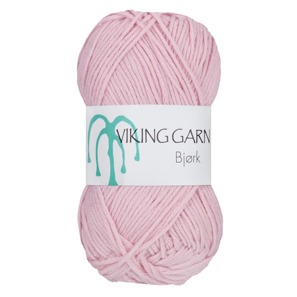 Bjørk 50 g Lys rosa 565 Viking Garn