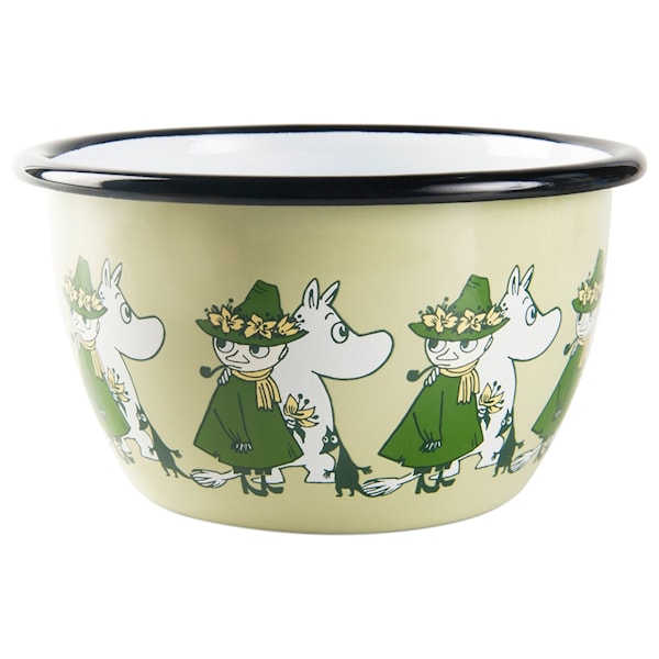 Muurla Mumin Mumintrollet & Snusmumriken Skål 60 cl Grön