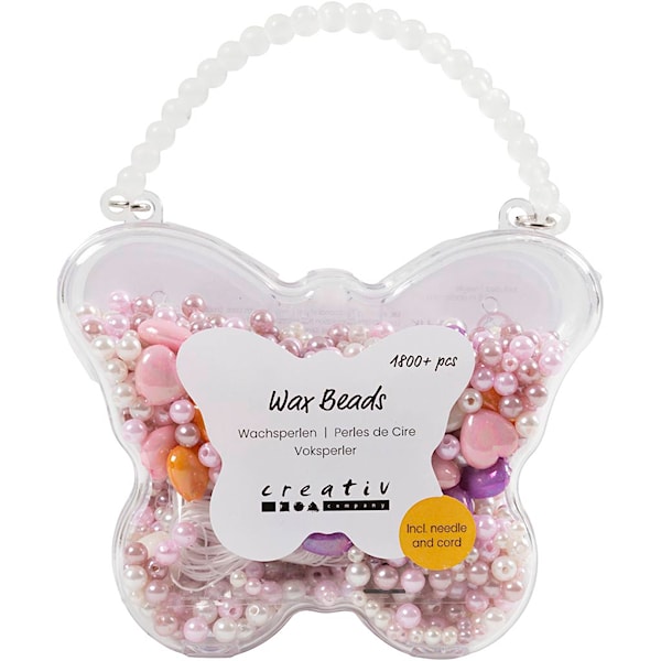 P&auml;rlset Pastell p&auml;rlemor i fj&auml;rilsask Creativ Company