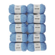 10-pack Bomull 8/9 Garn 100 g Medium Blue A089 Adlibris