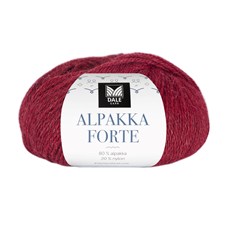 Alpakka Forte 50 g Karminrød melert Dale Garn