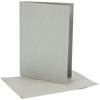 Helmiäiskortti-/kirjekuoripakkaus, kortin koko 10,5x15 cm, kirjekuoren koko 11,5x16,5 cm, hopea, 10 set/ 1 pkk