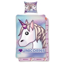 Bäddset Unicorn 150x210 cm, Emoji
