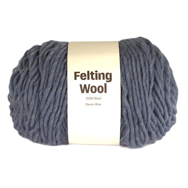Felting Wool 100 g Denim Blue A123 Adlibris