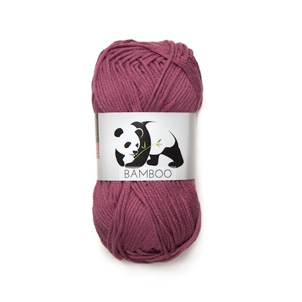 Viking of Norway Bamboo Garn Bomullsmix 50g Mörkrosa 662
