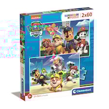 Pussel Paw Patrol 2x60 bitar, Clementoni
