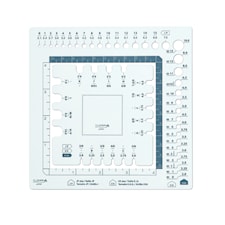 Stickprovsmått med stick/virknålsmått Clover