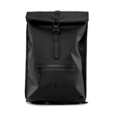 Rains Roll Top Rucksack Black