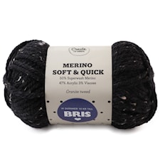 Adlibris BRIS Merino Soft & Quick Garn Ullmix 150g Granite Tweed A157