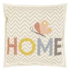 Broderi Kudde i filt med stansade hål Home set 42 x 42 cm