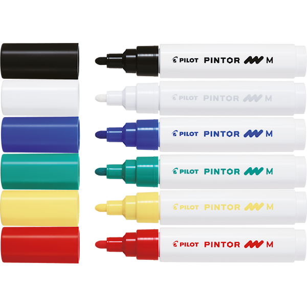 Pintor DIY-tusjer 6 stk. Ass Regular Mix - Medium