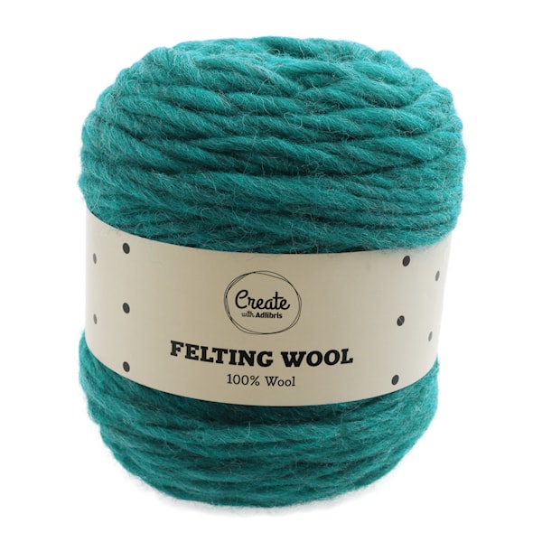 Adlibris Felting Wool 100g Teal Melange A122