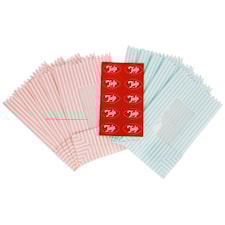 Tala Papperspåse Retro Randig 10-pack Blå/Rosa