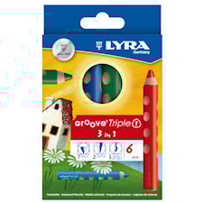 Groove Triple Färgpennor 6-pack Lyra