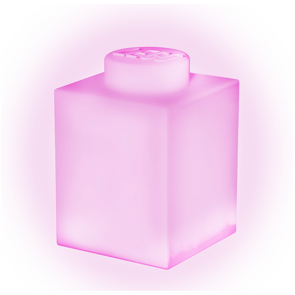 LEGO Iconic Silicon Kloss 1000% med LED-lampe Rosa