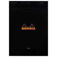 Häftat Block Kortsida Svart Linjerat A4 Rhodia