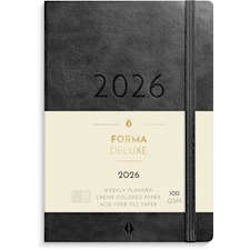 Kalender 2026 A6 Liten Veckokalender Forma Deluxe Svart Burde