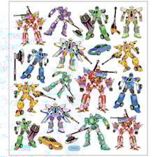 Klistermärken, transformers, ark 15x16,5 cm, ca. 19 st., 1 ark