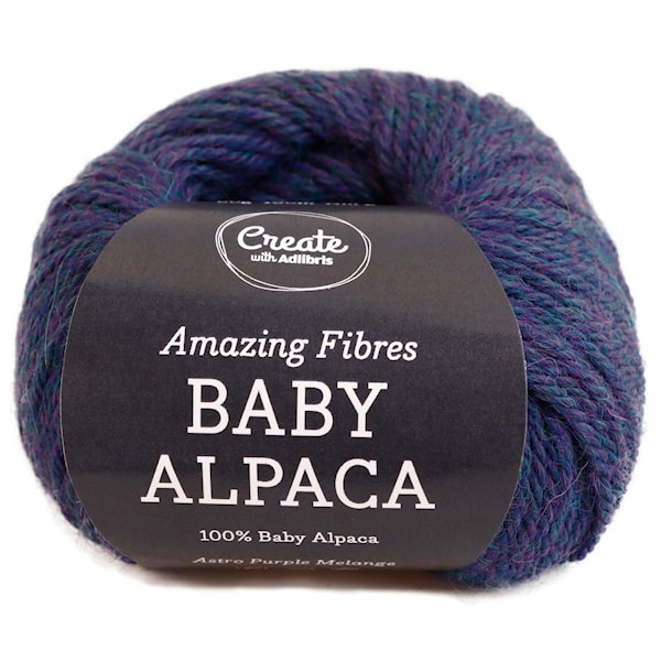 Adlibris Baby Alpaca 50g Astro Purple Melange A254