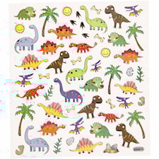 Stickers, ark 15x16,5 cm, dinosaurer, 1ark