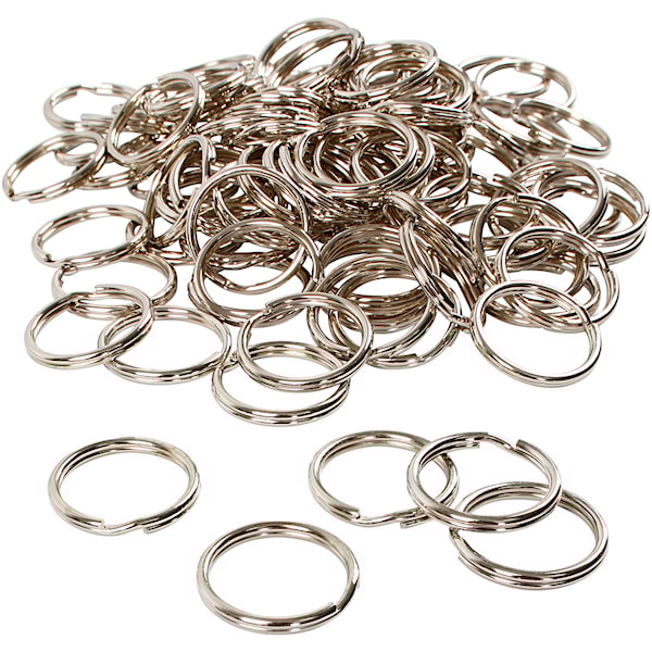 Nøglering, Ø 25 mm, metal, pakke a 100 stk.