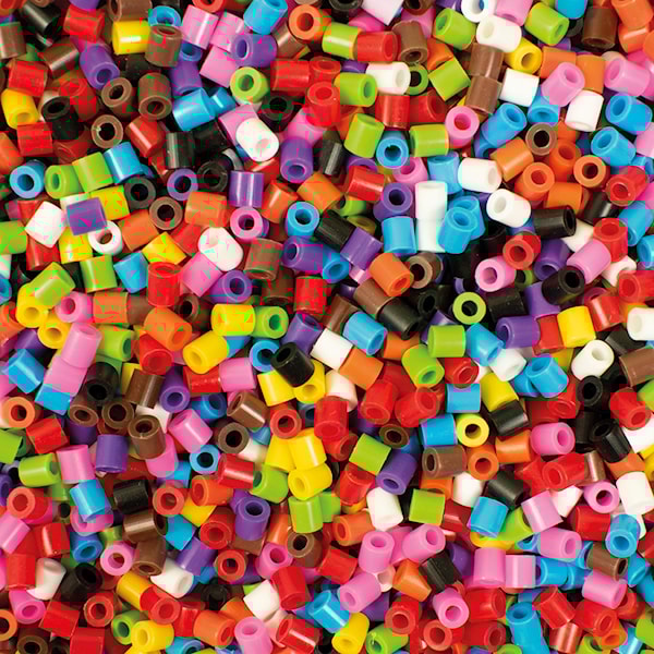 Rørperler 10-fargemiks 20 000 stk. Playbox