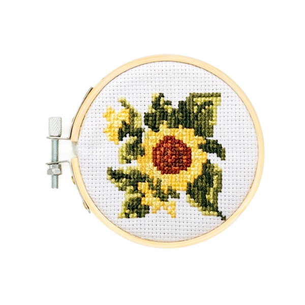 Broderikit Mini Kryss-sting Solsikke Kikkerland
