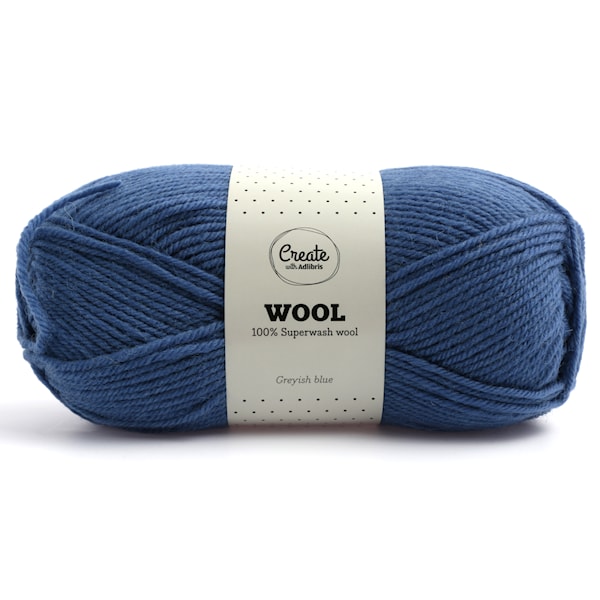 Adlibris Ullgarn 100g Greyish Blue A015