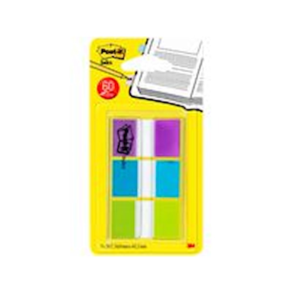Index POST-IT 25x43 mm lilla turkis lime