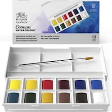 Akvarellivärit Cotman Taskurasia 12 1/2-värinappia Winsor & Newton