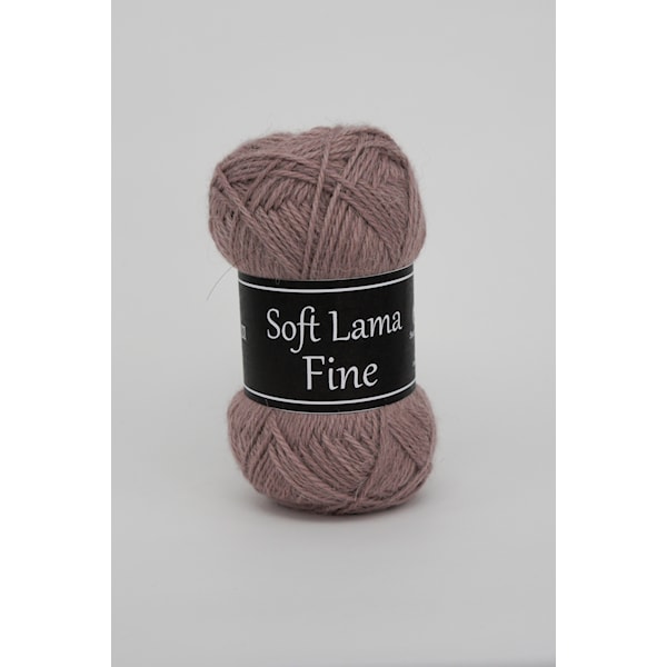 Svarta Fåret Soft Lama Fine Garn Babylama 50g rosagrå 949