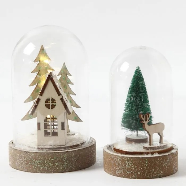Materialsett til klokker med innvendig pynt, H: 10+12,5 cm, 1 pk.