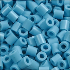 Rørperler, str. 5x5 mm, hullstr. 2,5 mm, 1100 stk., turkis (10)