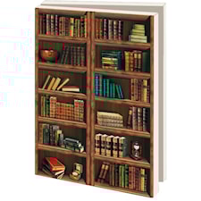 Kaksinkertaiset kortit kuorella Kirjat hyllyssä 10 kpl Bekking & Blitz