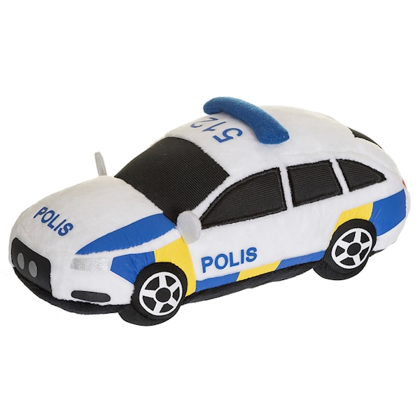 Teddykompaniet Kosedyr Svensk Politibil 23 Cm -  Kosedyr