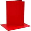 Kort och kuvert, Storlek: 13x18 cm, 4-pack, Röd