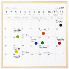 Whiteboard veckoplanerare inklusive penna, magneter och radergummi Kikkerland