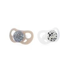Twistshake 2x Pacifier 6+m Pastel Grey White
