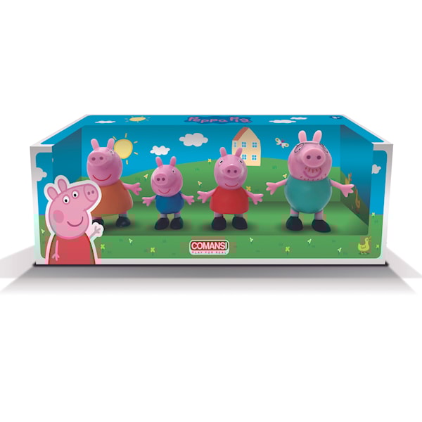 Comansi Peppa Gris Figursett 4-Pack -  Film  & Eventyrfigurer - Plast