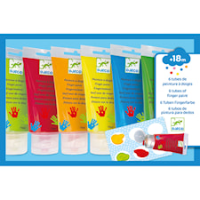 Fingerfarger Glitter fra 18 måneder 6-pack Djeco