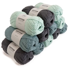 Garnpakke, Adlibris Bomull, 8/9 Garn, 100 g, Green Delight