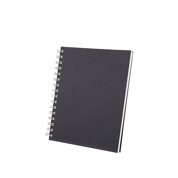 Notatblokk A5 perforert papir 90 sider Svart