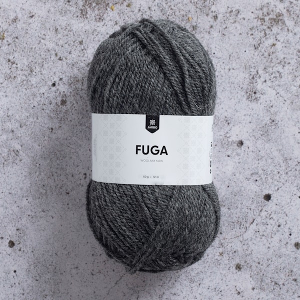 Fuga Garn Ullmix 50 g Mörkgrå (60103) Järbo