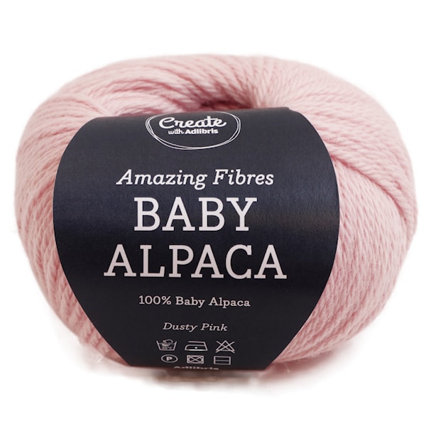 Adlibris Baby Alpaca 50g Dusty Pink A255