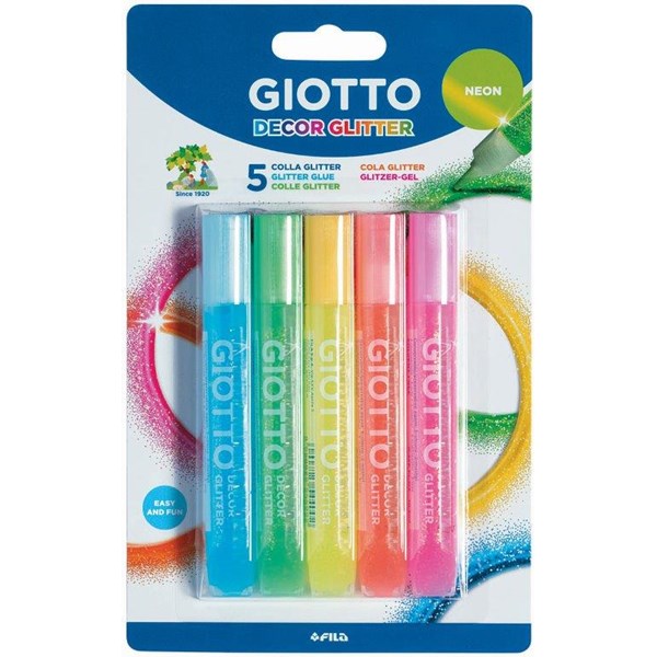 Giotto Decor Glitterlim Neon 5-pack