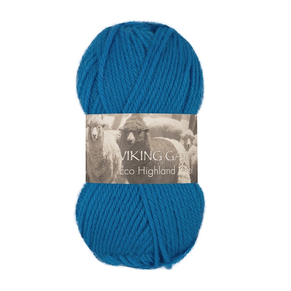 Highland Eco Wool Garn 50 g Kongeblå 225 Viking Garn