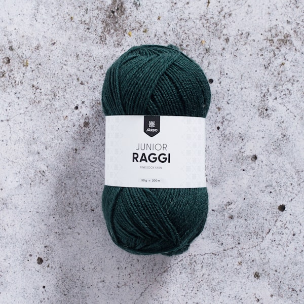 Junior Raggi Garn Ullmiks 50 g Forest Green Järbo