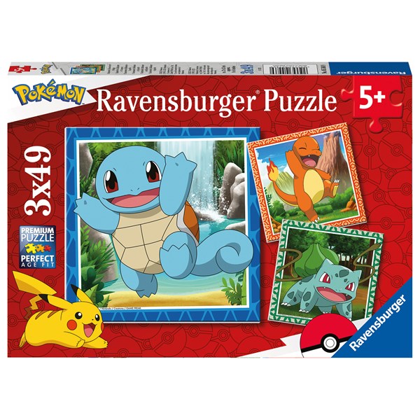 Pokémon Pussel 3x49 bitar Ravensburger